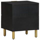 vidaXL Bedside Cabinet 40x33x46 cm Solid Mango Wood Black