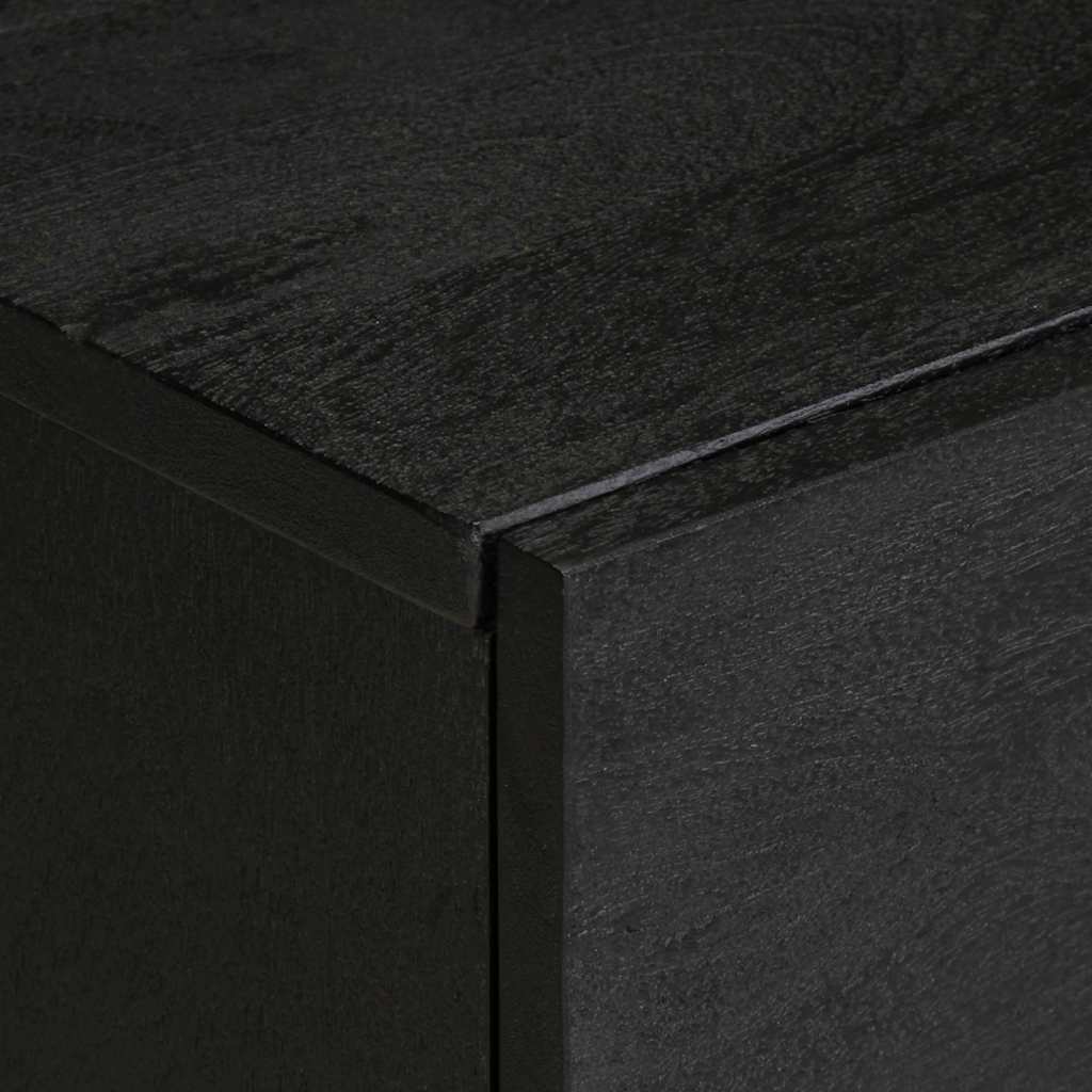 vidaXL Bedside Cabinet 40x33x46 cm Solid Mango Wood Black