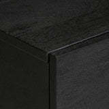 vidaXL Bedside Cabinet 40x33x46 cm Solid Mango Wood Black