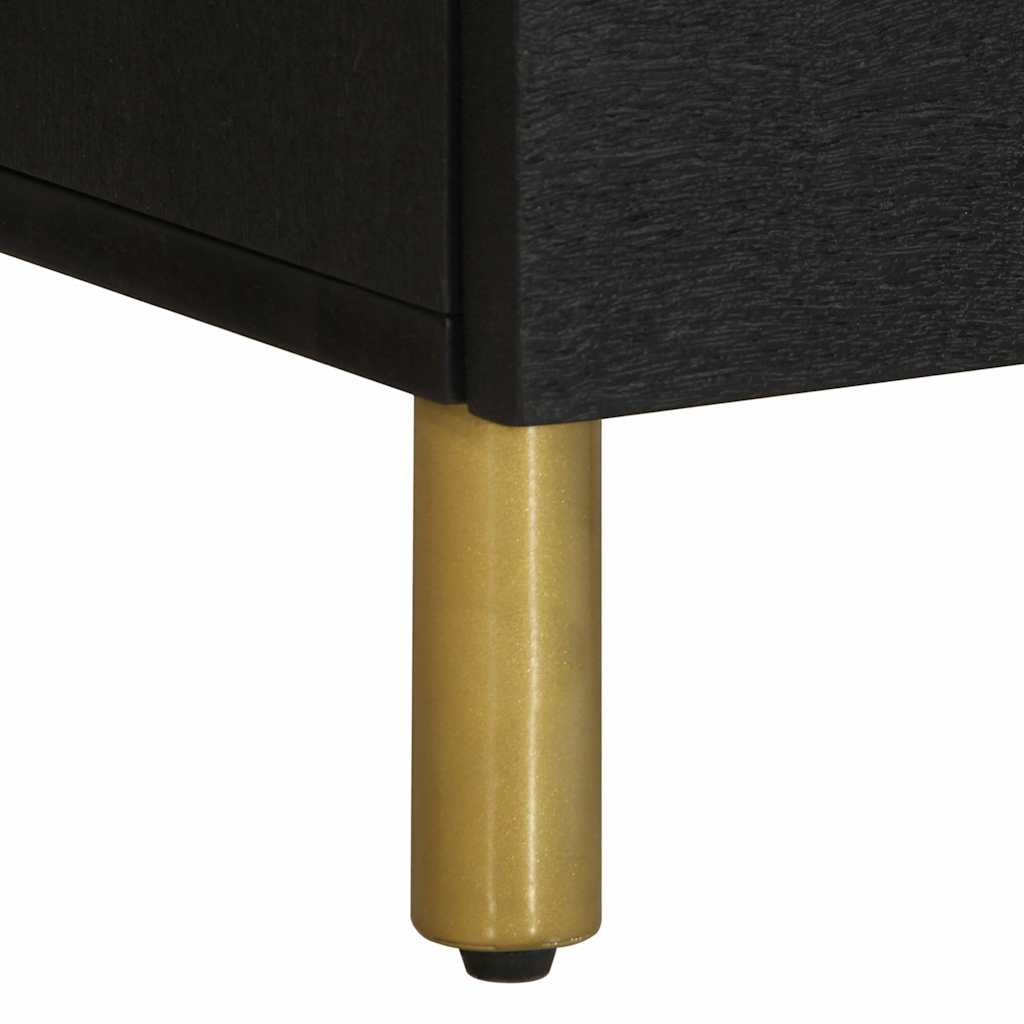 vidaXL Bedside Cabinet 40x33x46 cm Solid Mango Wood Black
