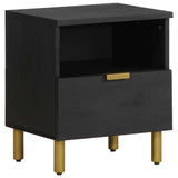 vidaXL Nightstand 40x33x46 cm engineered wood black