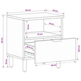 vidaXL Nightstand 40x33x46 cm engineered wood black