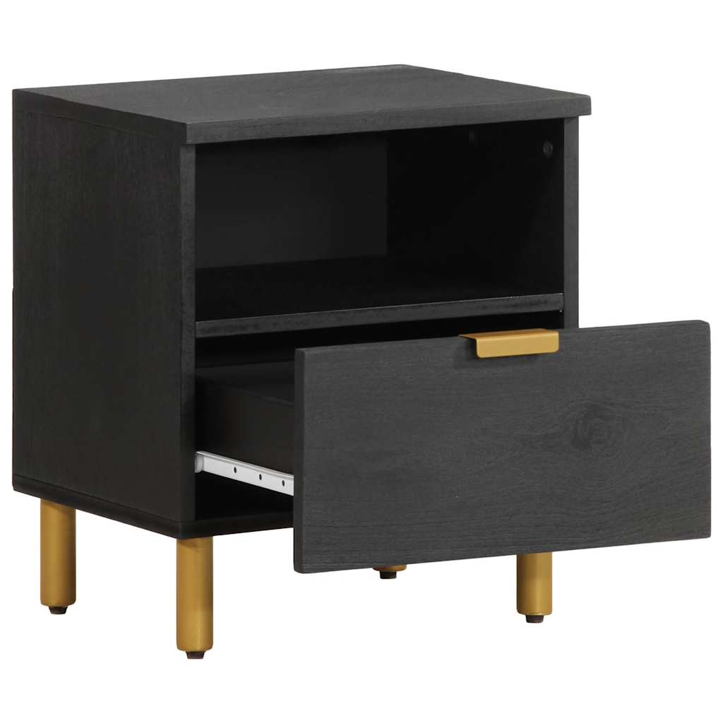 vidaXL Nightstand 40x33x46 cm engineered wood black