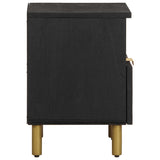 vidaXL Nightstand 40x33x46 cm engineered wood black
