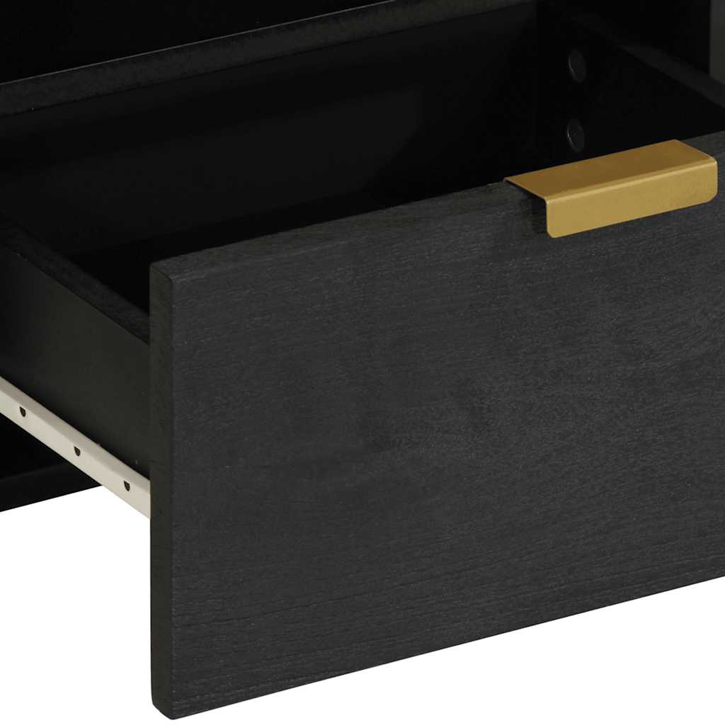 vidaXL Nightstand 40x33x46 cm engineered wood black
