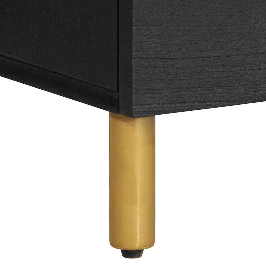 vidaXL Nightstand 40x33x46 cm engineered wood black