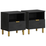 vidaXL Nightstand 40x33x46 cm engineered wood black
