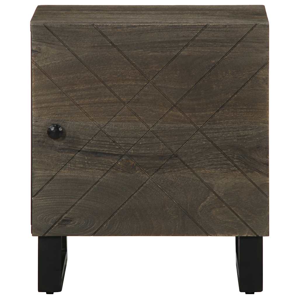 vidaXL Nachtkastje 40x33x46 cm massief mangohout zwart