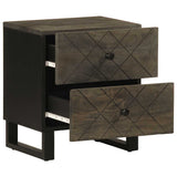 vidaXL Bedside cabinet 40x33x46 cm solid mango wood black