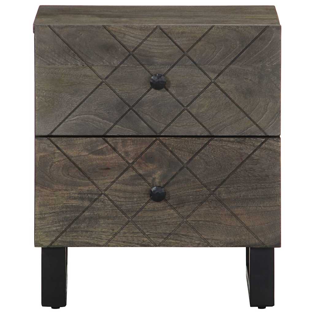 vidaXL Bedside cabinet 40x33x46 cm solid mango wood black