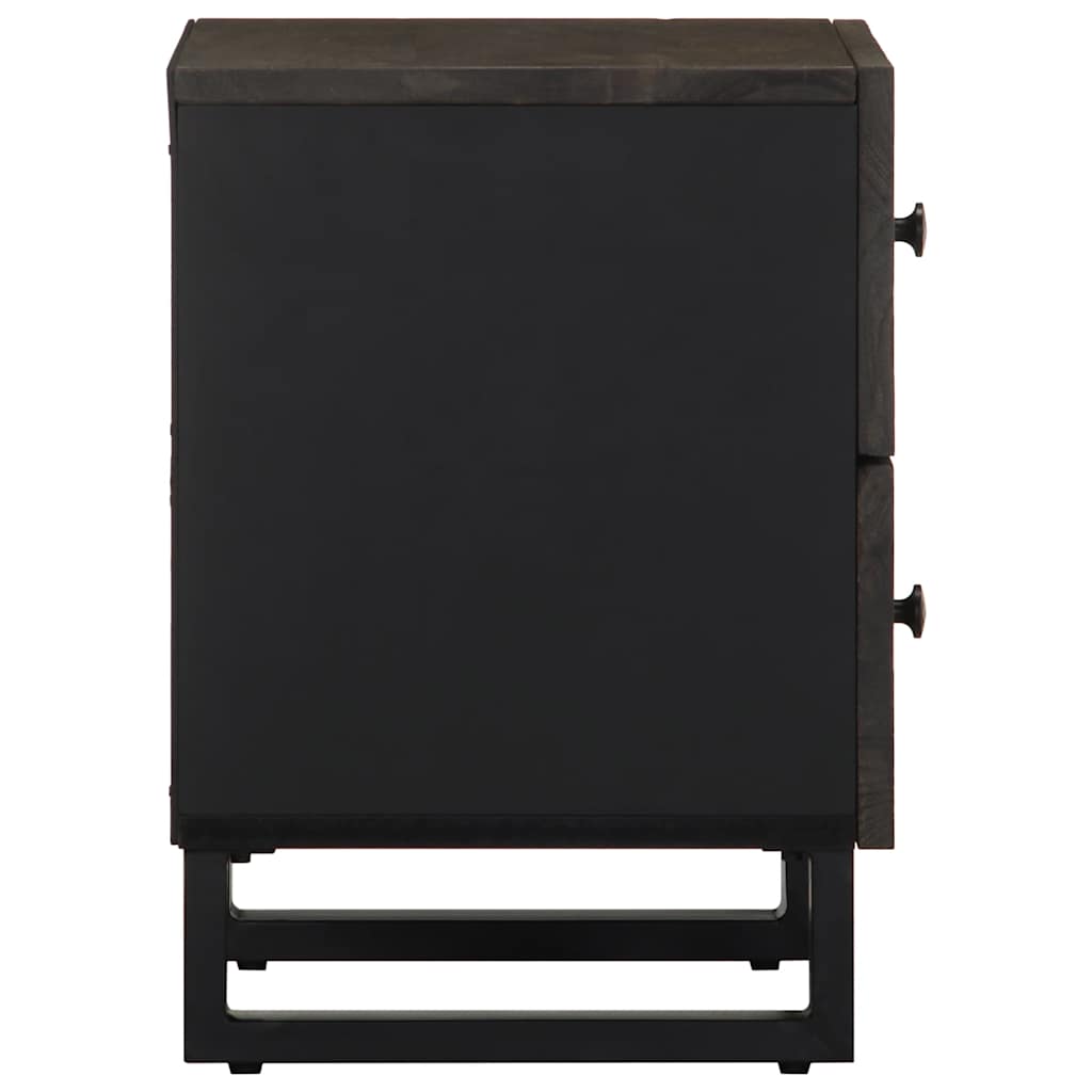 vidaXL Bedside cabinet 40x33x46 cm solid mango wood black