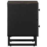 vidaXL Bedside cabinet 40x33x46 cm solid mango wood black