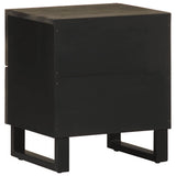 vidaXL Bedside cabinet 40x33x46 cm solid mango wood black