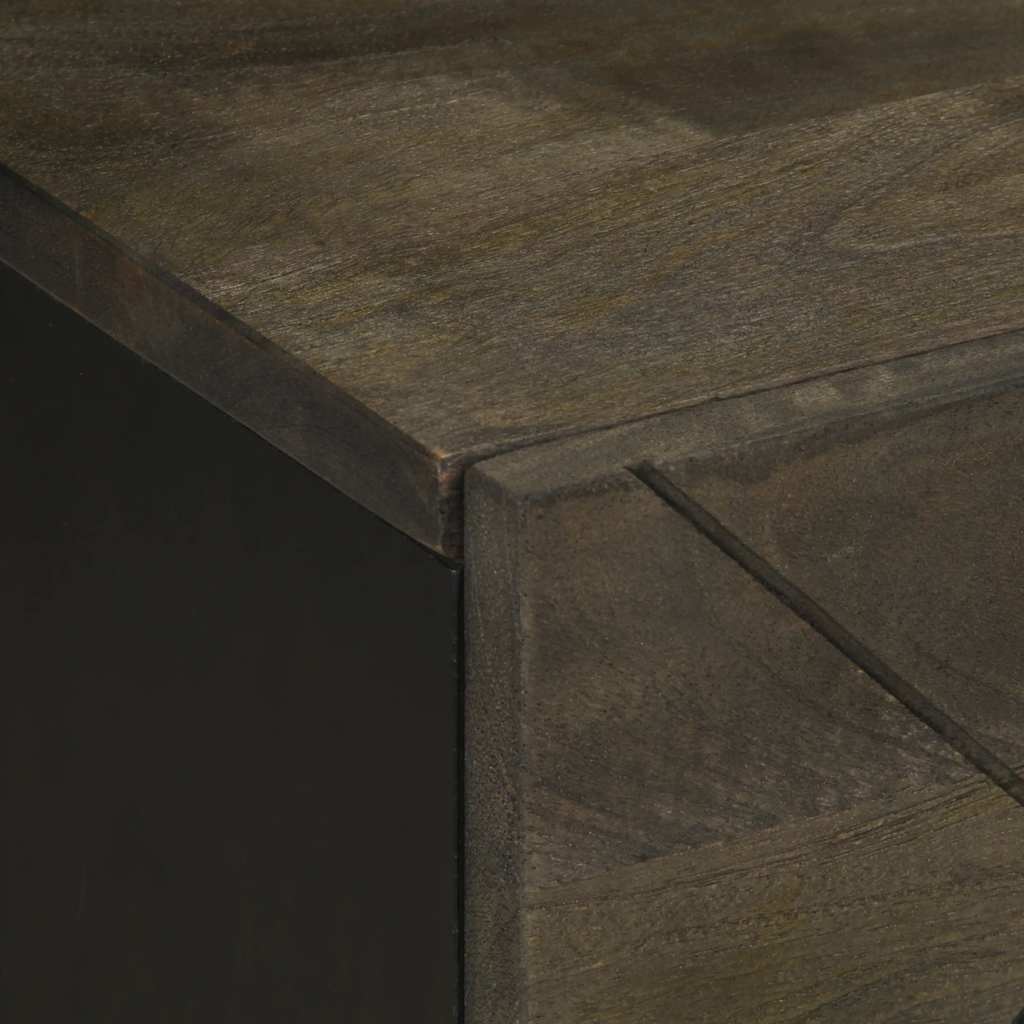 vidaXL Bedside cabinet 40x33x46 cm solid mango wood black