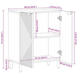 vidaXL Dressoir 60x33x75 cm massief mangohout bruin