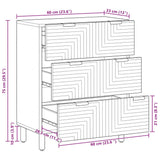 vidaXL Dressoir 60x33x75 cm massief mangohout bruin