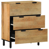 vidaXL Dressoir 60x33x75 cm massief mangohout bruin