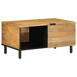 vidaXL Salontafel 80x50x40 cm massief mangohout bruin