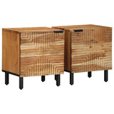 vidaXL Nachtkastje 40x33x46 cm massief mangohout bruin