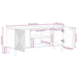 vidaXL TV-kast 105x33x46 cm massief acaciahout