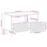 vidaXL TV Cabinet 70x33x46 cm Solid Mango Wood Brown