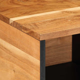 vidaXL Salontafel 80x50x40 cm massief mangohout bruin