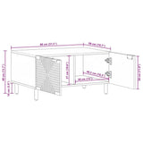 vidaXL Salontafel 80x50x40 cm massief mangohout bruin