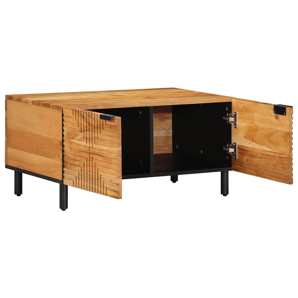 vidaXL Salontafel 80x50x40 cm massief mangohout bruin