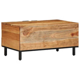 vidaXL Salontafel 80x50x40 cm massief mangohout bruin