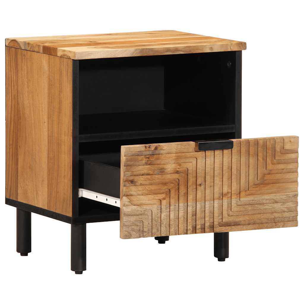 vidaXL Nachtkastje 40x33x46 cm massief mangohout bruin