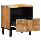 vidaXL Nachtkastje 40x33x46 cm massief mangohout bruin