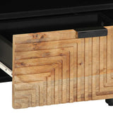 vidaXL Nachtkastje 40x33x46 cm massief mangohout bruin
