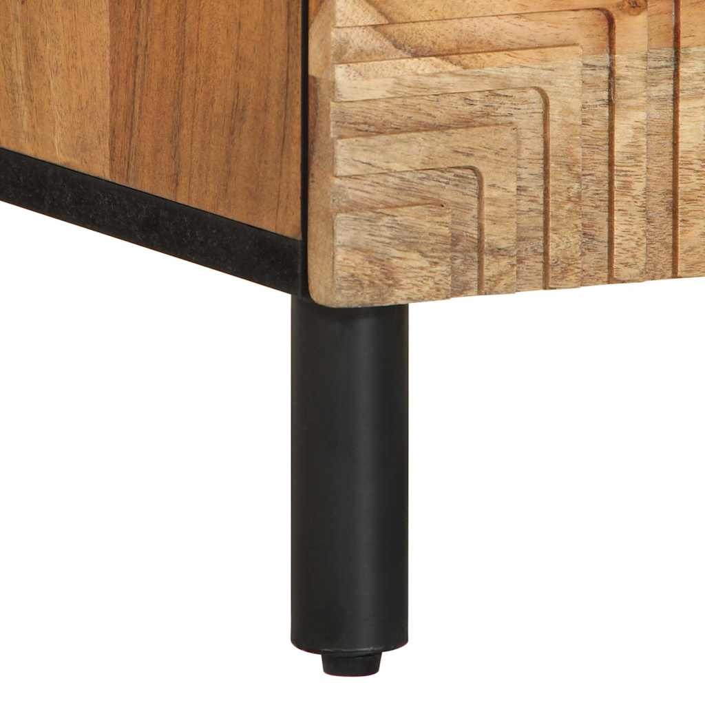 vidaXL Nachtkastje 40x33x46 cm massief mangohout bruin