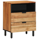 vidaXL Nachtkastje 50x33x60 cm massief mangohout bruin
