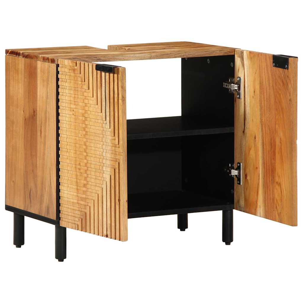 vidaXL Wastafel kabinet voor de badkamer Bruin 62 x 33 x 58 cm