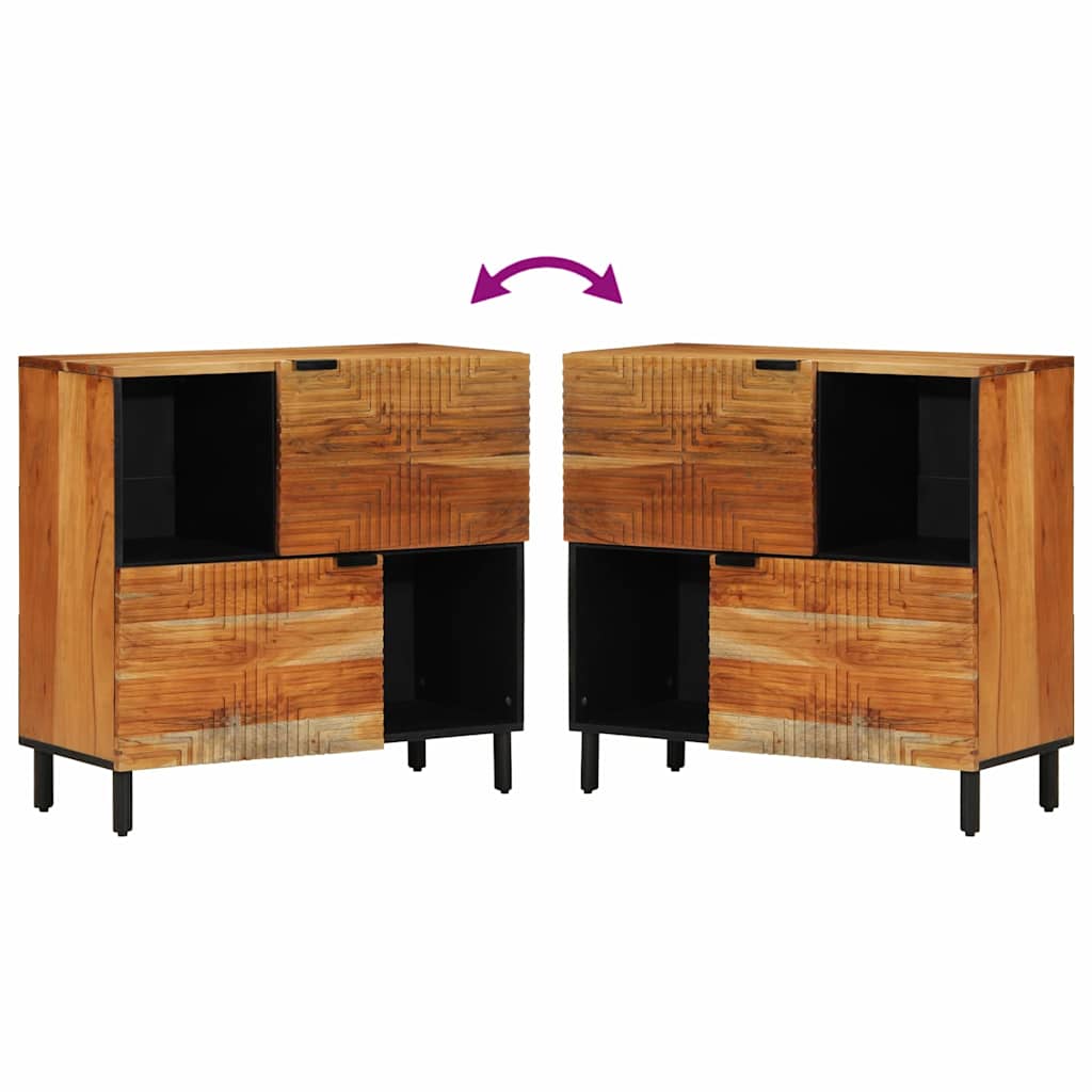 vidaXL Dressoir 80x33x75 cm massief mangohout bruin