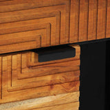 vidaXL Dressoir 80x33x75 cm massief mangohout bruin