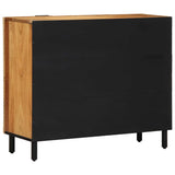 vidaXL Sideboard with Shelf Brown 90 x 33 x 75 cm Solid Mango Wood