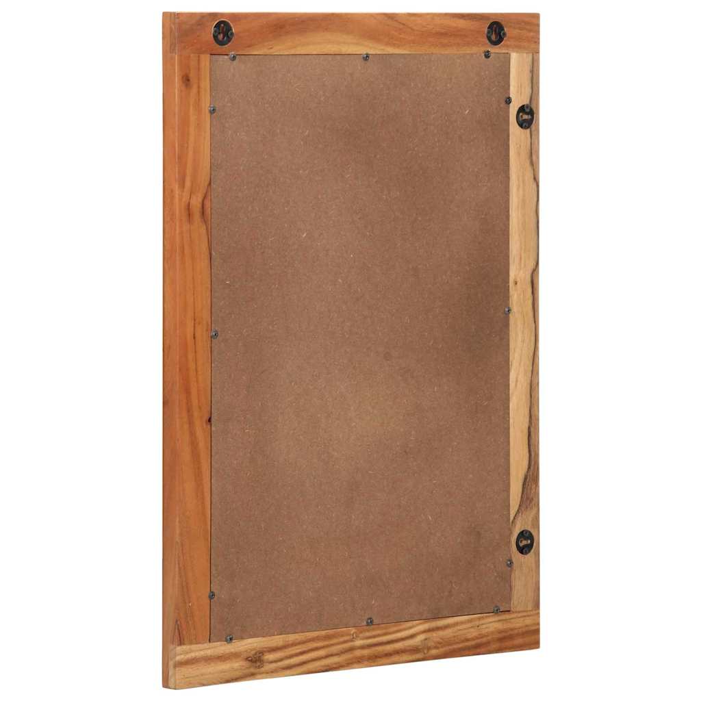 vidaXL Bathroom Mirror Wall-Mounted Brown 70 x 50 x 2.5 cm