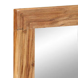 vidaXL Bathroom Mirror Wall-Mounted Brown 70 x 50 x 2.5 cm