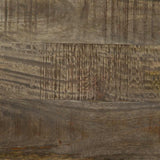 vidaXL Nachtkastje 40x33x46 cm massief mangohout lichtgrijs