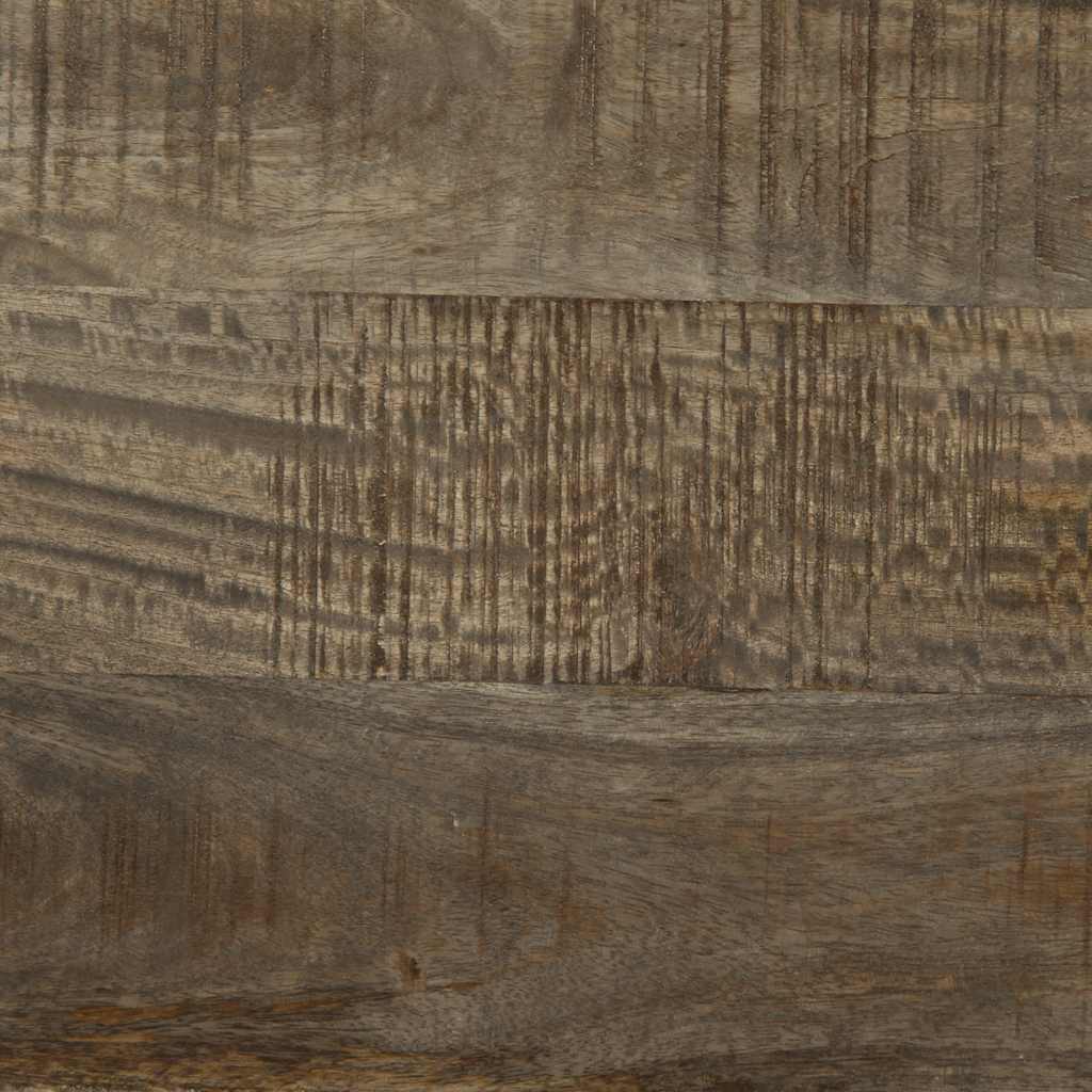 vidaXL Nachtkastje 40x33x46 cm massief mangohout lichtgrijs