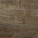 vidaXL Nachtkastje 40x33x46 cm massief mangohout lichtgrijs