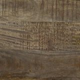 vidaXL Nachtkastje 40x33x46 cm massief mangohout lichtgrijs