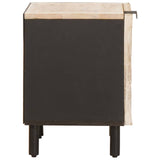 vidaXL Nachtkastje Wit 40 x 33 x 46 cm Massief Mango Hout