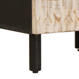 vidaXL Nachtkastje Wit 40 x 33 x 46 cm Massief Mango Hout