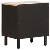 vidaXL Nachtkastje met lade Wit 40 x 33 x 46 cm Massief Mango Hout