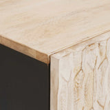 vidaXL Nachtkastje met lade Wit 40 x 33 x 46 cm Massief Mango Hout
