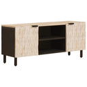 vidaXL TV Cabinet White Washed Finish 105 x 33 x 46 cm Solid Mango Wood