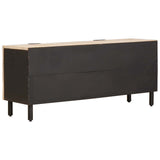vidaXL TV Cabinet White Washed Finish 105 x 33 x 46 cm Solid Mango Wood